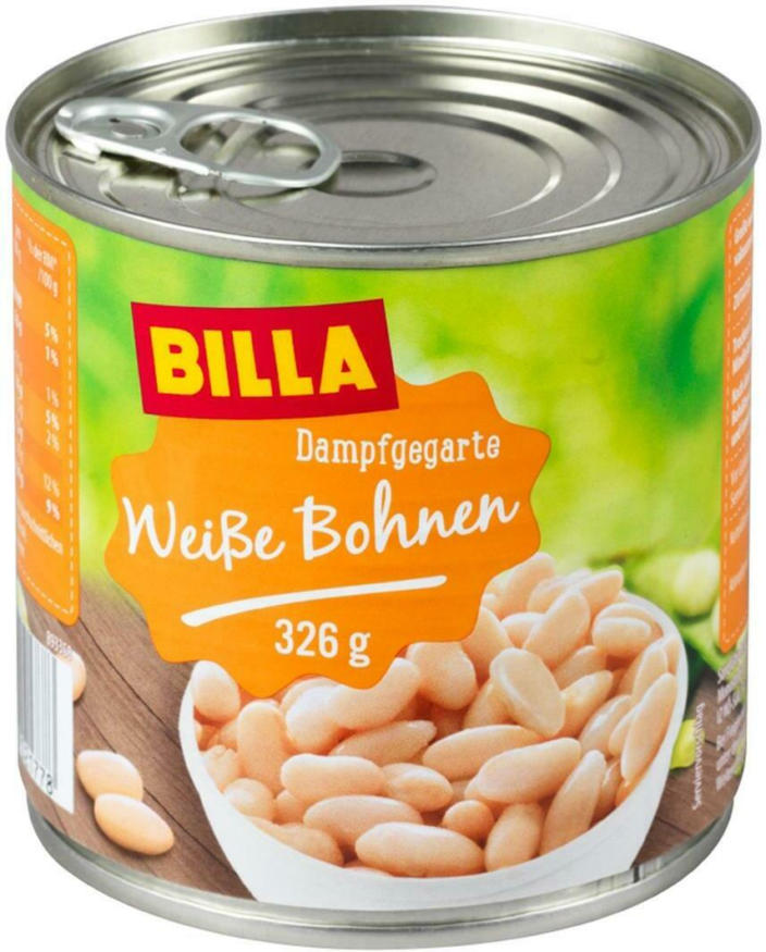 BILLA Dampfgegarte Weiße Bohnen Online von BILLA wogibtswas at