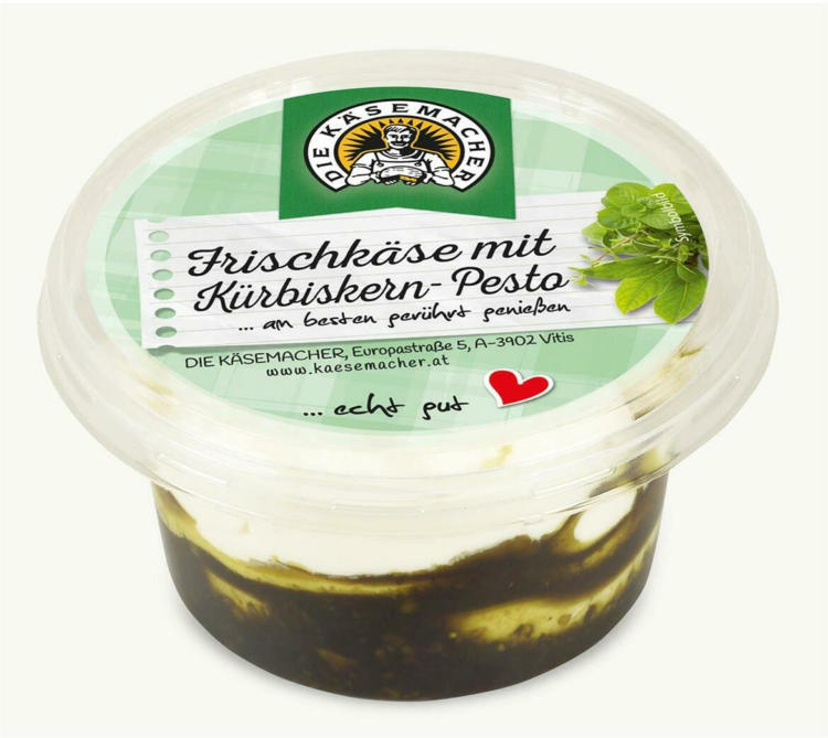 Frischkäse mit Kürbiskern Pesto Käsemacher Online von BILLA