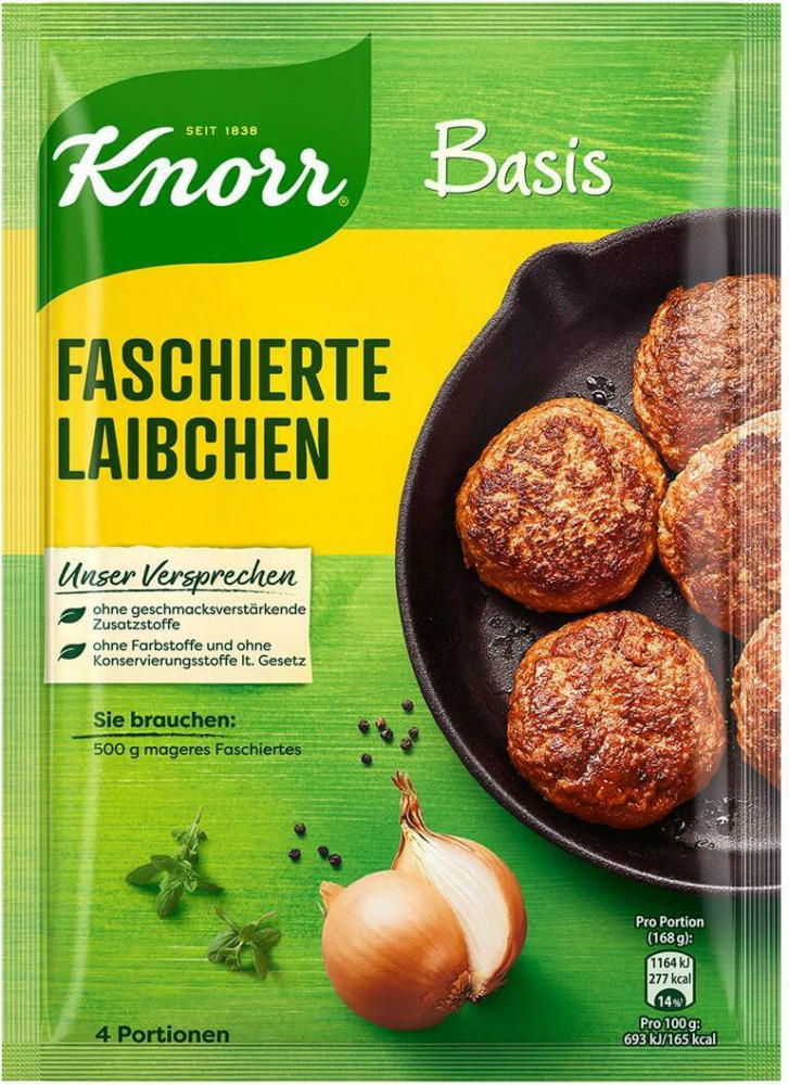 Knorr Basis F R Faschierte Laibchen Online Von Billa Wogibtswas At