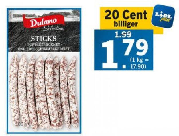 Dulano Selection Salami Sticks Online Von Lidl Sterreich Wogibtswas At