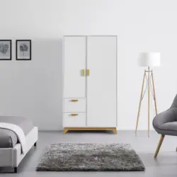 Kleiderschrank 'Milan', weiß