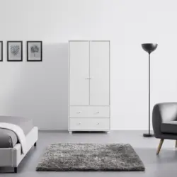 KLEIDERSCHRANK in weiß 'Milo'