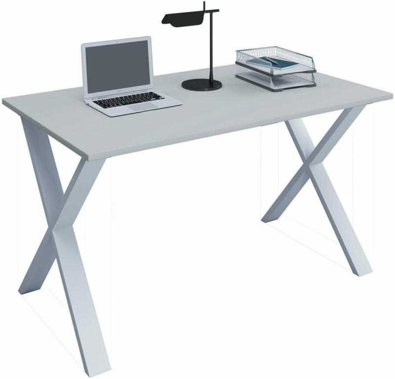 Schreibtisch „Lona“, 80x50 cm, X-Fußgestell, schwarz