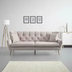 Sofa 'Liliana' inkl. Kissen, rosa