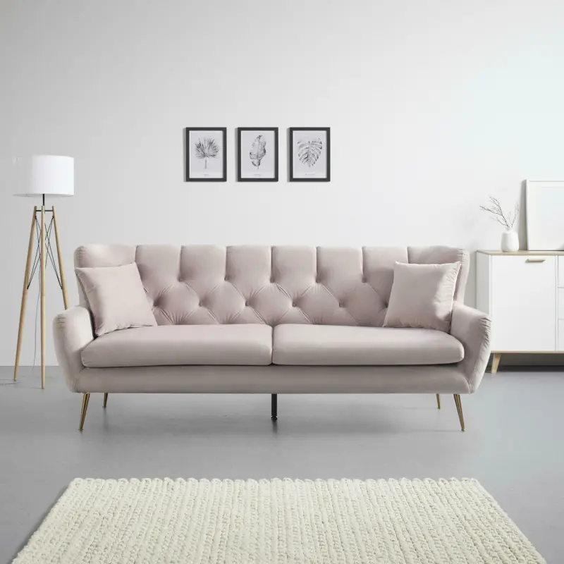 Sofa 'Liliana' inkl. Kissen, rosa