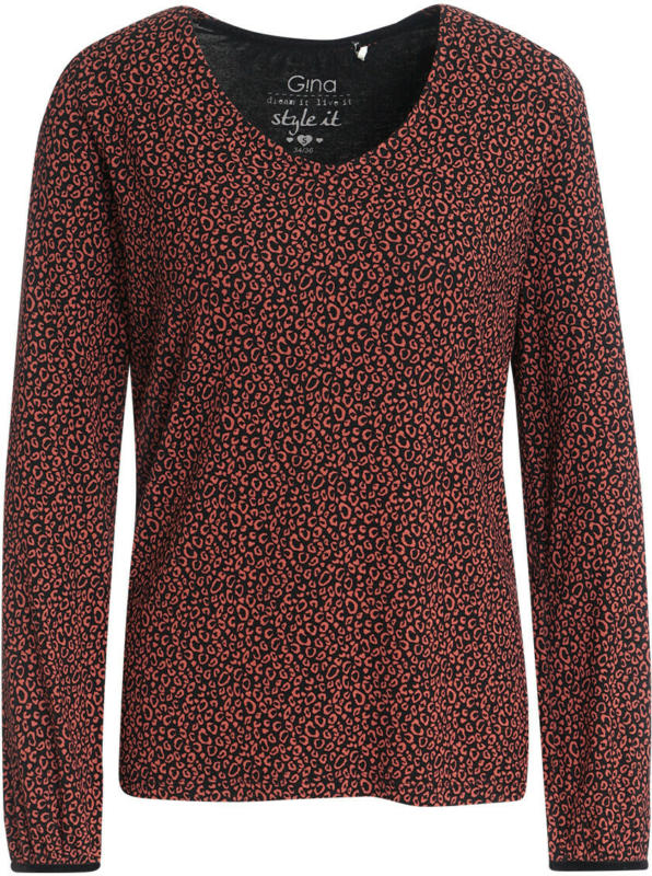 Damen Langarmshirt mit Leo-Print (Nur online)