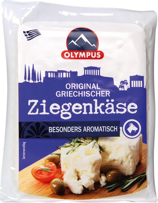 Käse aus pasteurisierter Ziegenmilch, in Salzlake gereift, 47% Fett i.Tr.