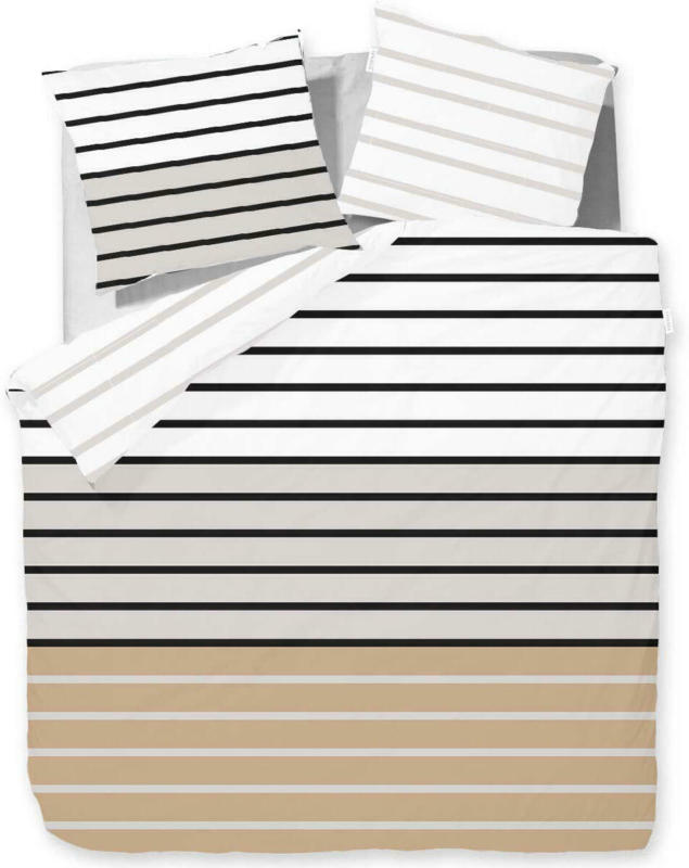 BETTWÄSCHE Satin Creme, Schwarz, Beige, Hellbraun