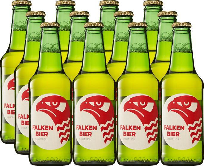 Birra lager chiara Falken, 12 x 33 cl