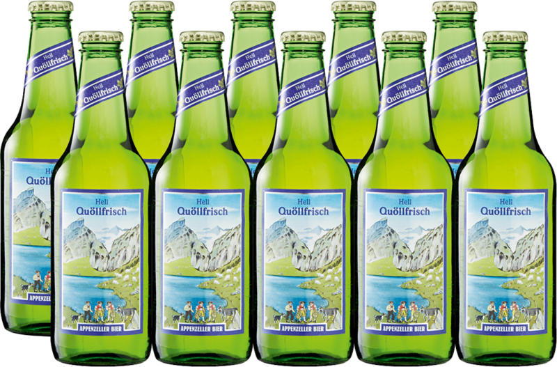 Appenzeller Bier Quöllfrisch hell, 10 x 33 cl