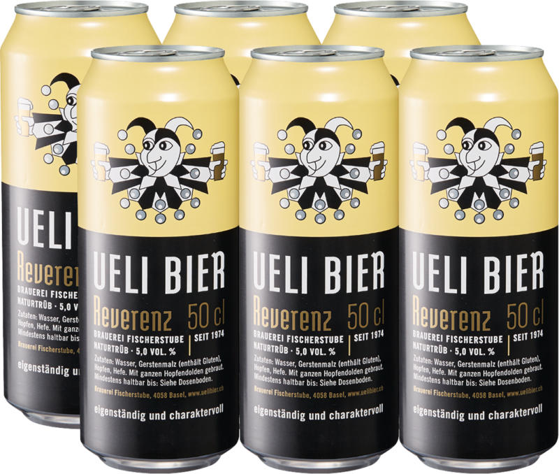 Ueli Bier Reverenz naturtrüb, 6 x 50 cl