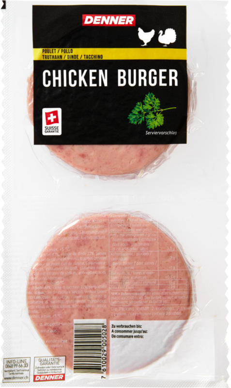 Burger di tacchino Denner, 2 x 100 g