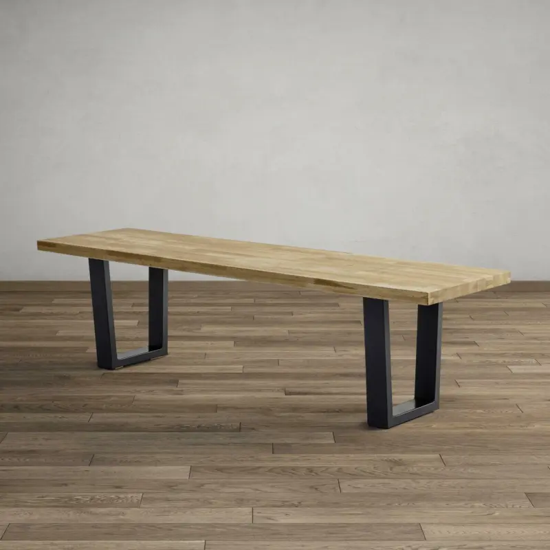 Sitzbank 'Kayla', aus Eiche, natur/schwarz