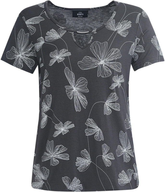 Damen T-Shirt mit Blumen-Print (Nur online)