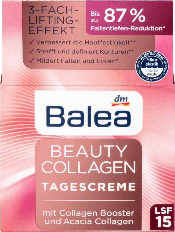Balea Beauty Collagen Tagescreme mit Collagen-Booster und Acacia Collagen