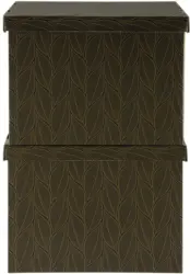 Box mit Deckel Jimmy in Goldfarben/Schwarz