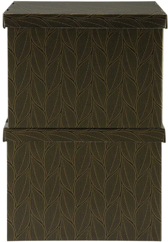 Box mit Deckel Jimmy in Goldfarben/Schwarz