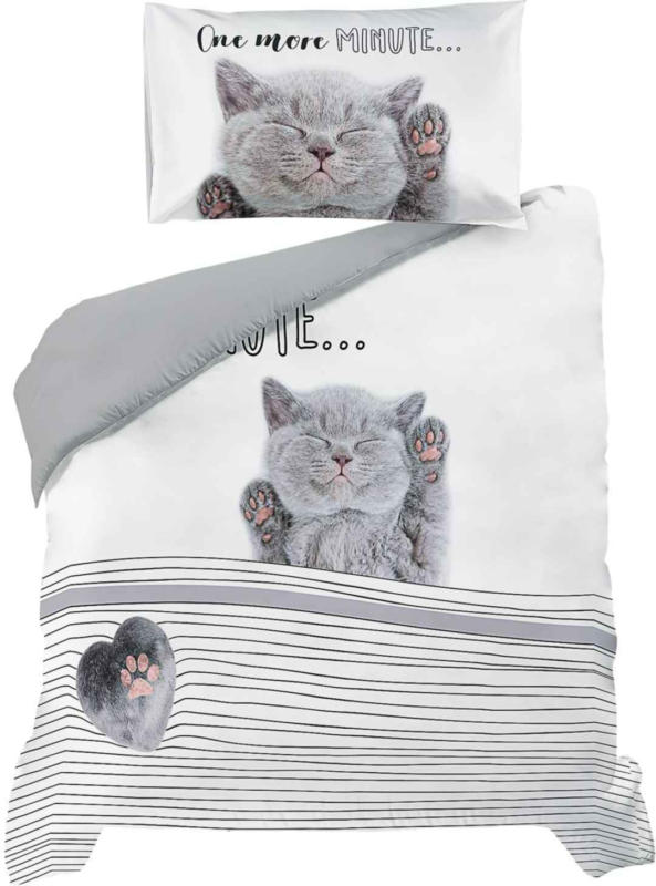 Bettwäsche mit schlafender Katze - (Preis für kleinste Grösse)