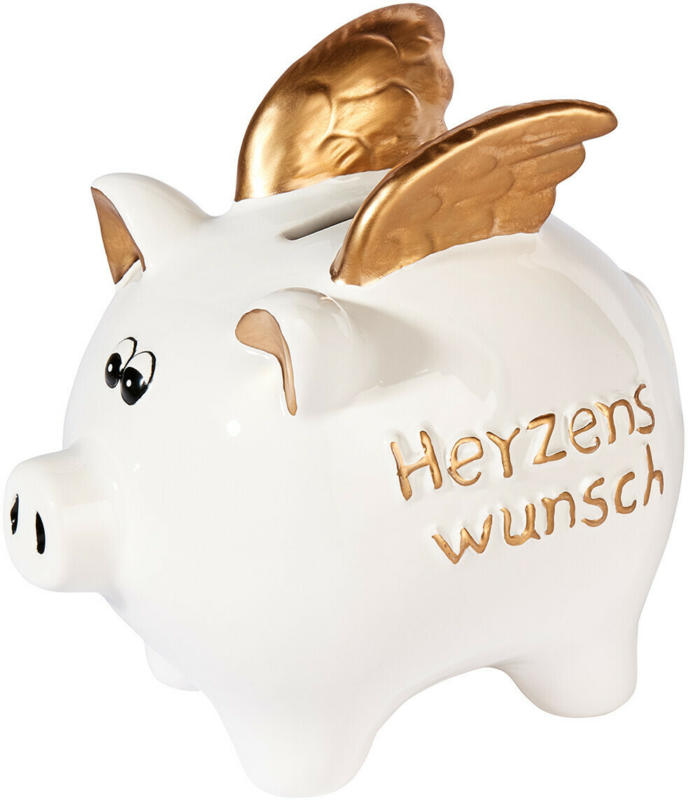Spardose mit goldenen Flügeln (Nur online)
