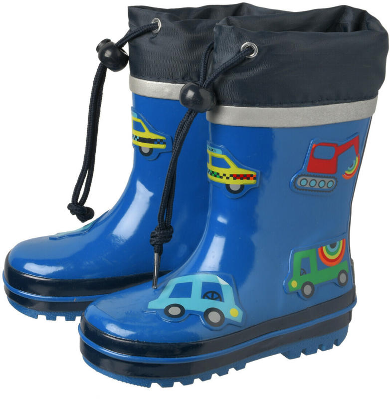 Baby Regenstiefel mit Fahrzeug-Motiven (Nur online)