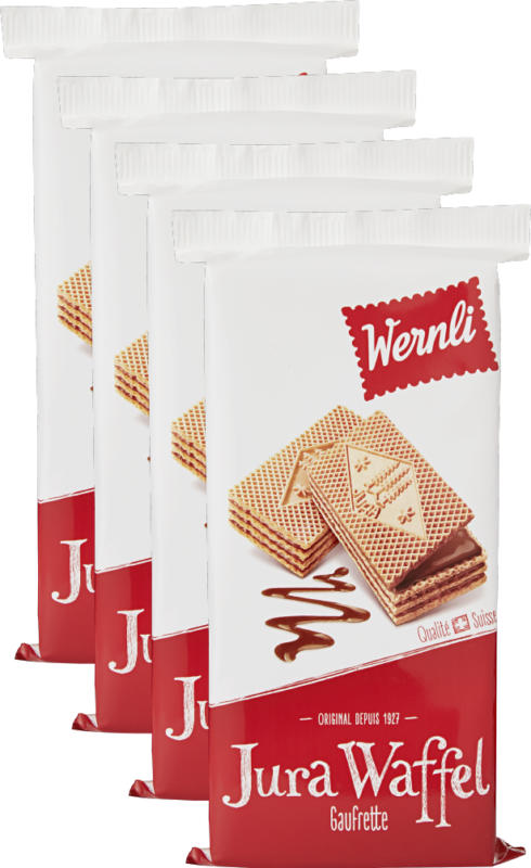 Gaufrette Jura Original Wernli, 4 x 250 g