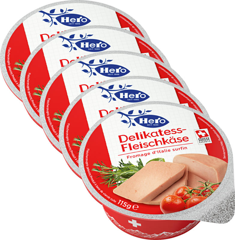Hero Delikatess-Fleischkäse, 5 x 115 g