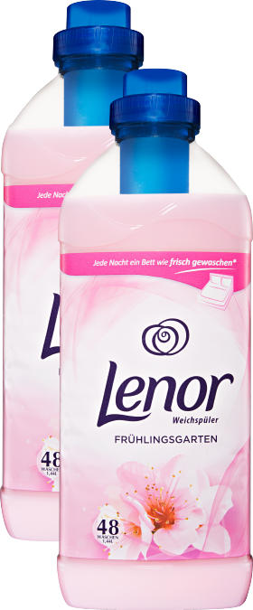 Lenor Weichspüler Frühlingsgarten, 2 x 48 Waschgänge, 2 x 1,44 Liter