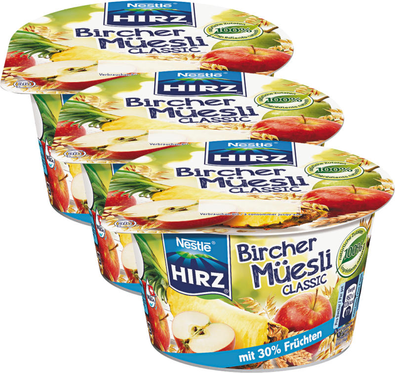Hirz Birchermüesli, Classic, 3 x 190 g