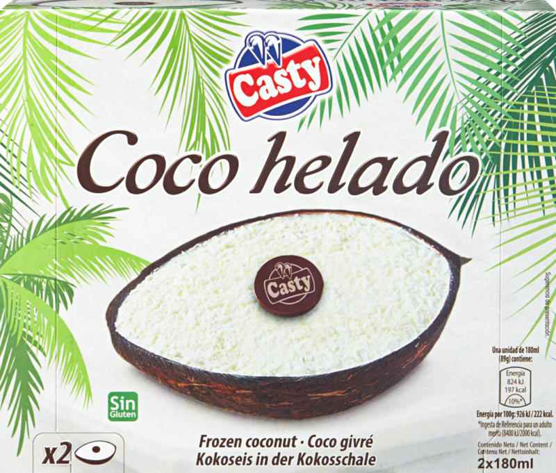 Casty Kokos Glacé, 2 x 180 ml