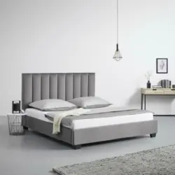 Polsterbett 'Clara', c.a180x200cm, grau