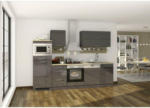 Möbelix Küchenzeile Mailand mit Geräten 280 cm Anthrazit Elegant