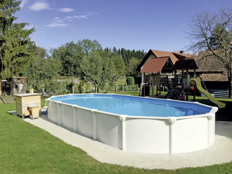 Schwimmbecken OV 132 Weiß 730x370x130cm