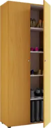 Mehrzweckschrank Buchefarben ca. 70x178x40 cm 'Vandol'