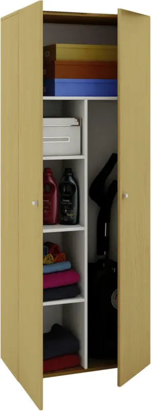 Mehrzweckschrank Buchefarben ca. 70x178x40 cm 'Vandol'