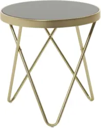 Beistelltisch 'Dana' Ø ca. 42 cm, schwarz