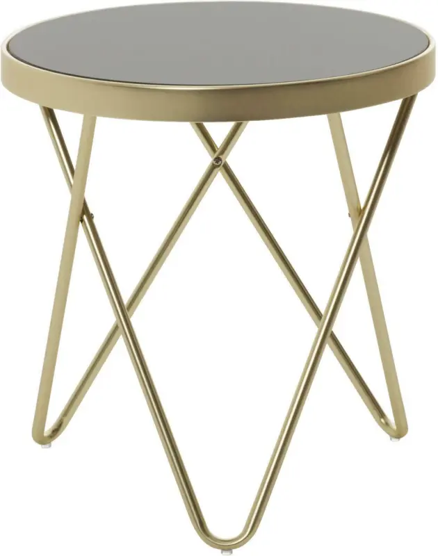 Beistelltisch 'Dana' Ø ca. 42 cm, schwarz