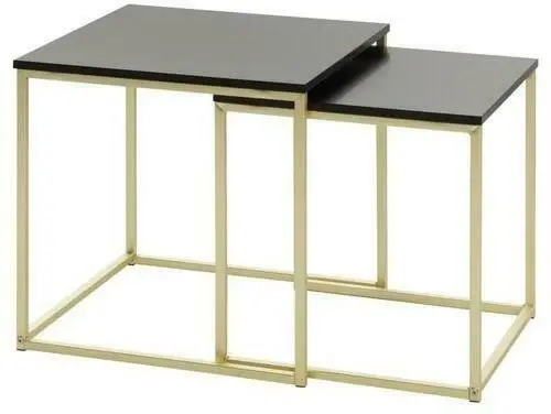 Satztisch 'Cala', 2-er Set, schwarz