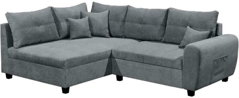 Ecksofa mit Schlaffunktion + Kissen Lea, Polyester-Nylon
