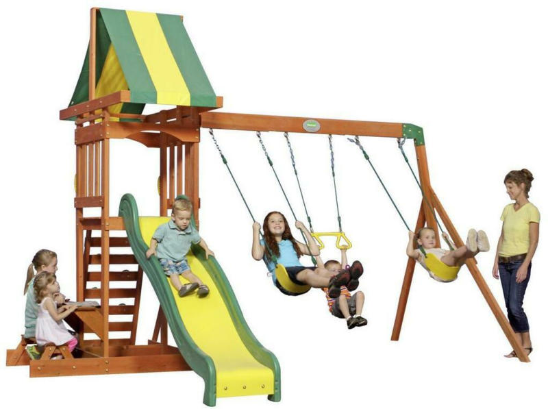 Spielturm Discovery Sunnydale Rutsche, Kletterwand, Schaukel