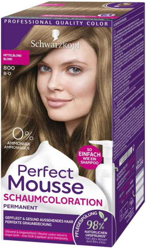 Schwarzkopf Perfect Mousse Mittelblond 800 -