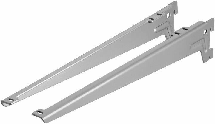 Regalbodenträger, Winkel, silber, 38cm silber