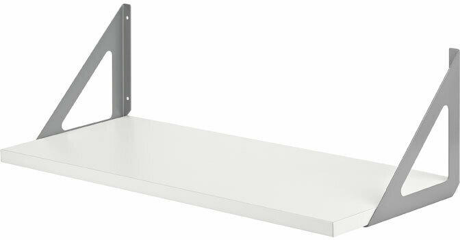 Regal „Lite & Tri“, weiß/silber, 60x25,3x2cm 60x25,3x2 cm