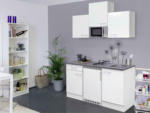 Möbelix Küchenzeile Lucca mit Geräten 150 cm Weiß Dekor Modern