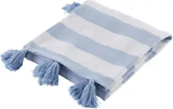 Decke Lilly in Blau/Weiß ca. 125x150cm