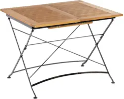 Gartentisch 'Schlossgarten' aus Eukalyptus, natur/schwarz