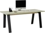 mömax Schreibtisch in Schwarz/Eichefarben