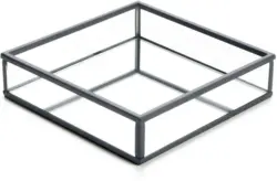 Dekotablett Marion aus Metall in Schwarz