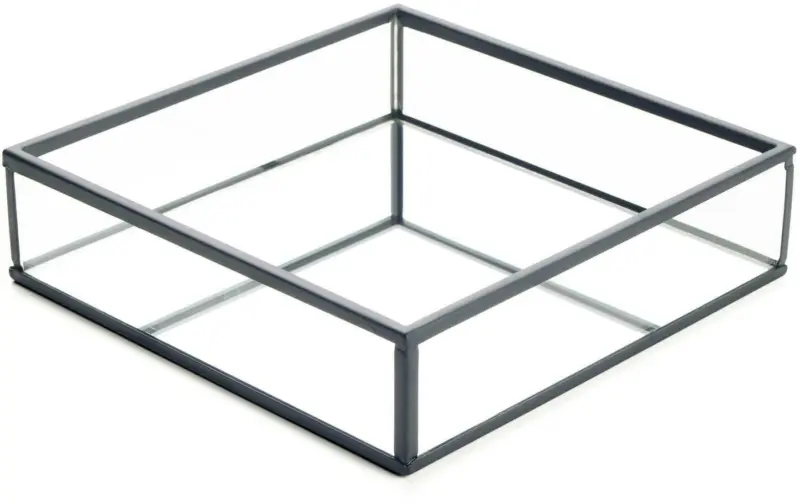 Dekotablett Marion aus Metall in Schwarz