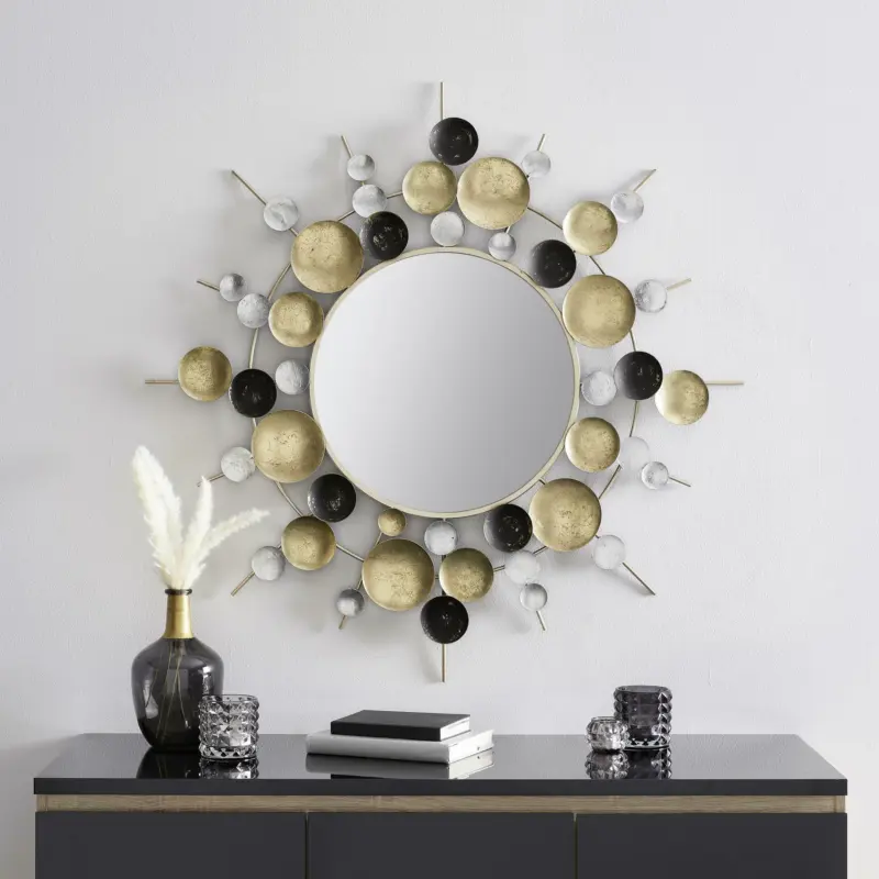 Spiegel 'Penny' Ø ca.100cm, schwarz