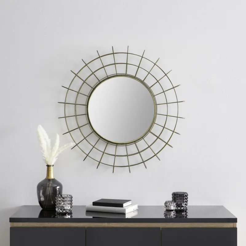 Spiegel 'Miranda' Ø ca.76cm, messing